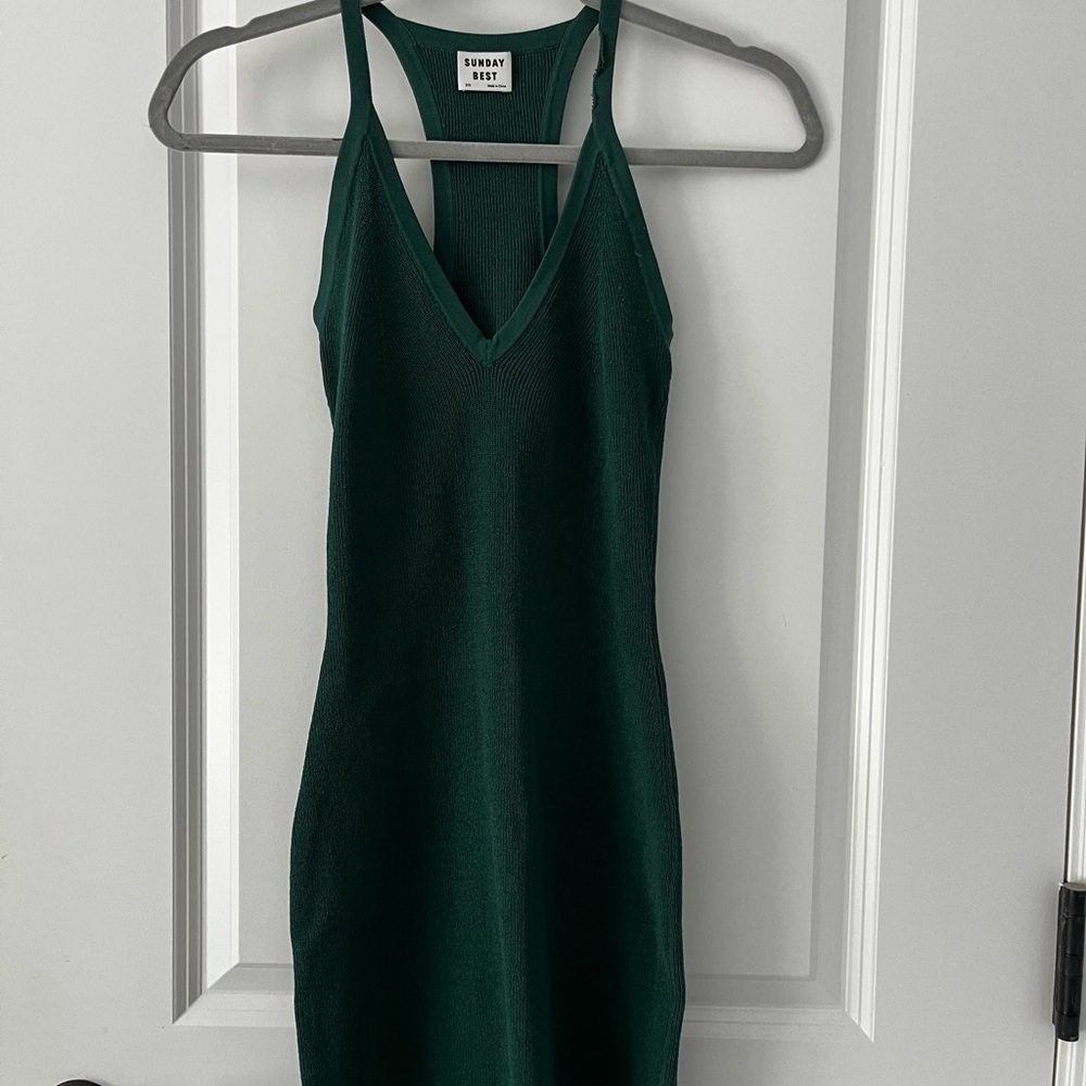 Aritzia Sunday Best Green Dress